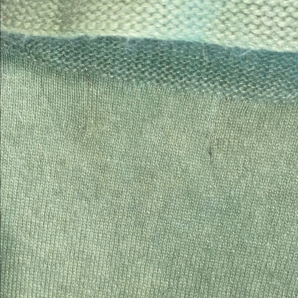 Fenn Wright Manson Green Woman Knit Shawl Collar Angora Lambswool Sweater Size L - Picture 7 of 10
